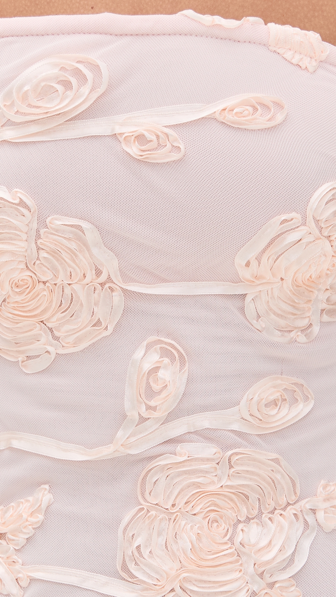 ROTATE Flower Mesh Tube Dress Angel Wing Comb