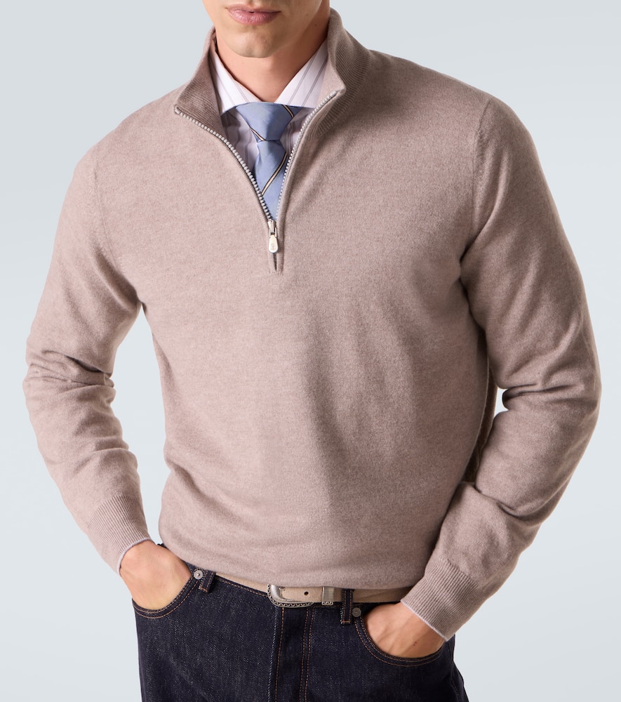 Cashmere half-zip sweater
