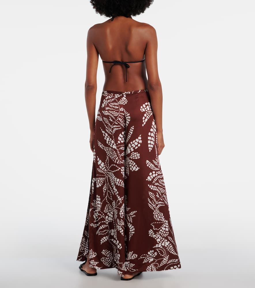 Clea printed wide-leg pants