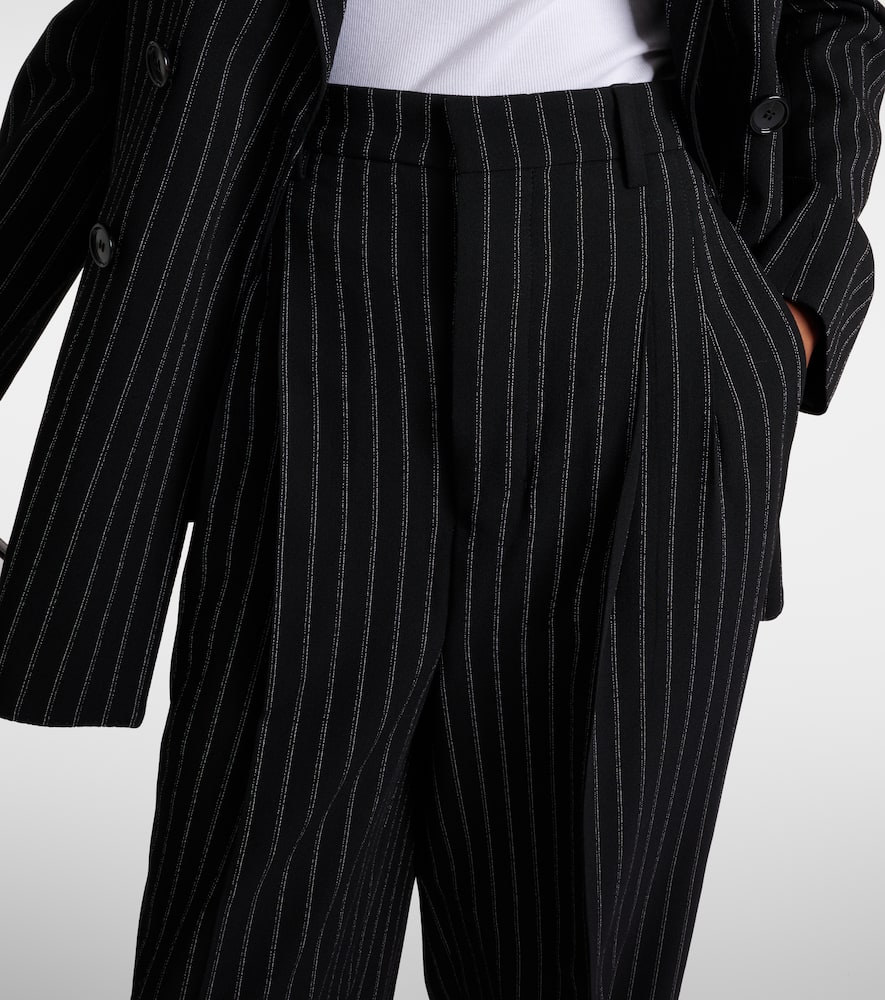High-rise wool wide-leg pants