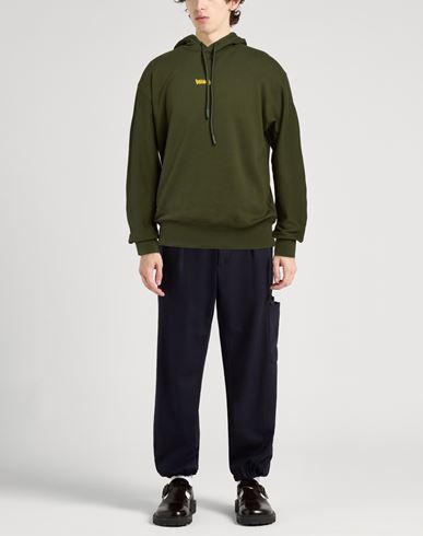 Man Sweatshirt Military green Size L Cotton