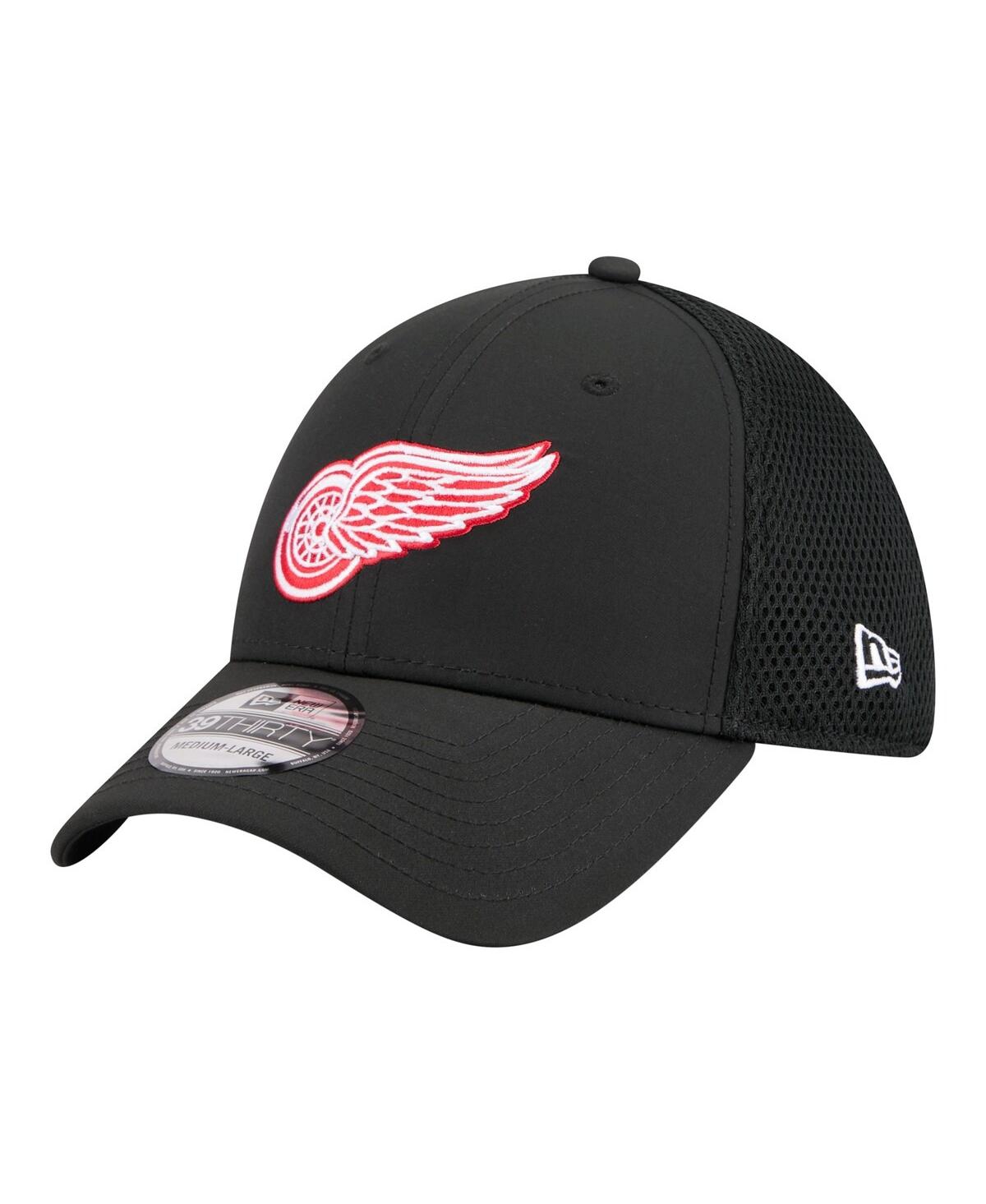 Men's Black Detroit Red Wings Logo 39THIRTY Flex Hat - Black