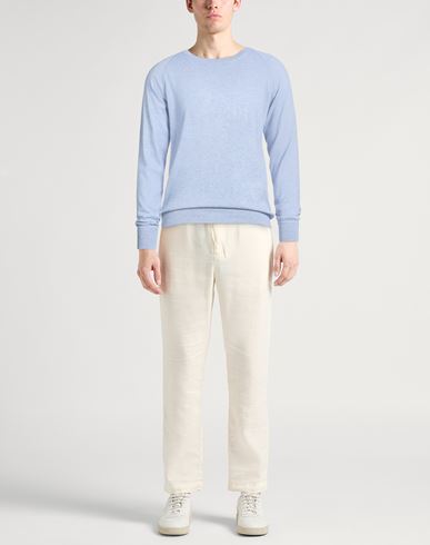 Man Sweater Sky blue Size 38 Cotton, Cashmere