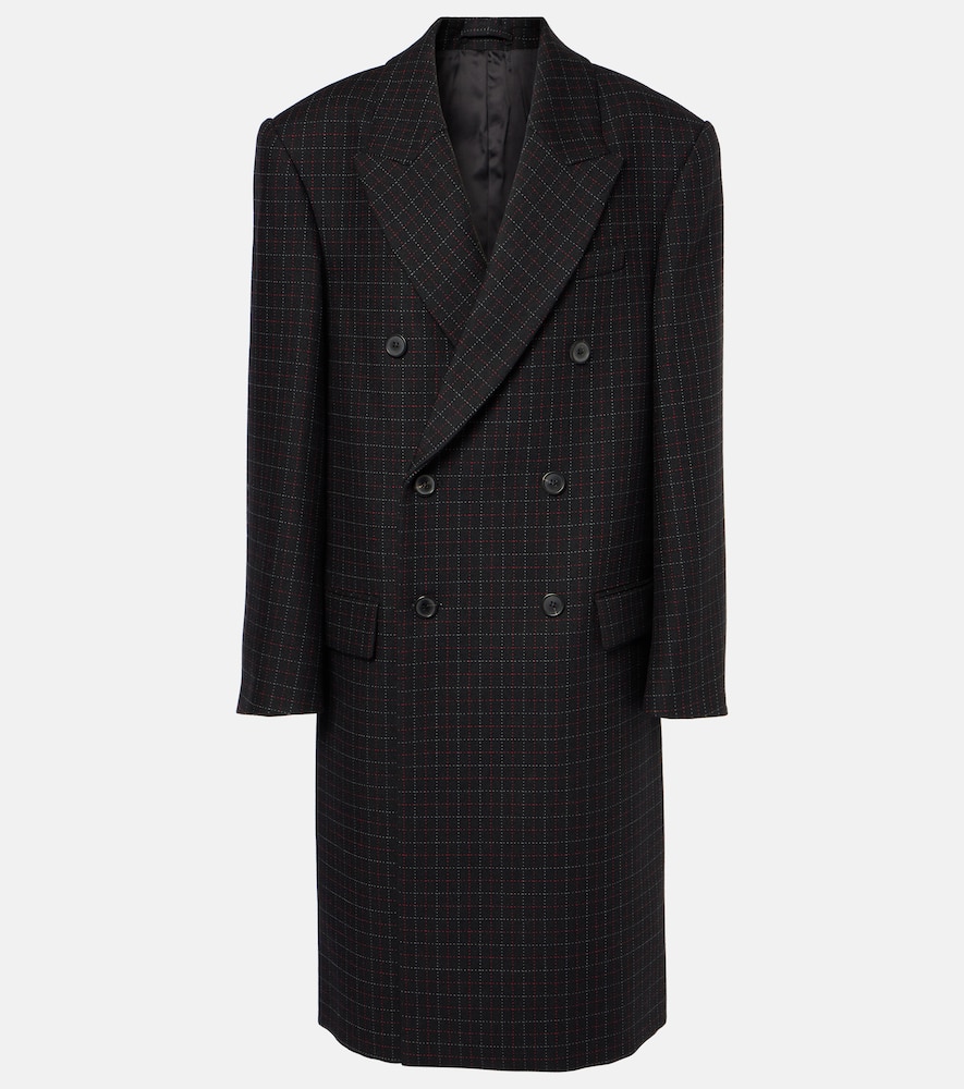 Wardrobe. NYC Oversized checked virgin wool coat