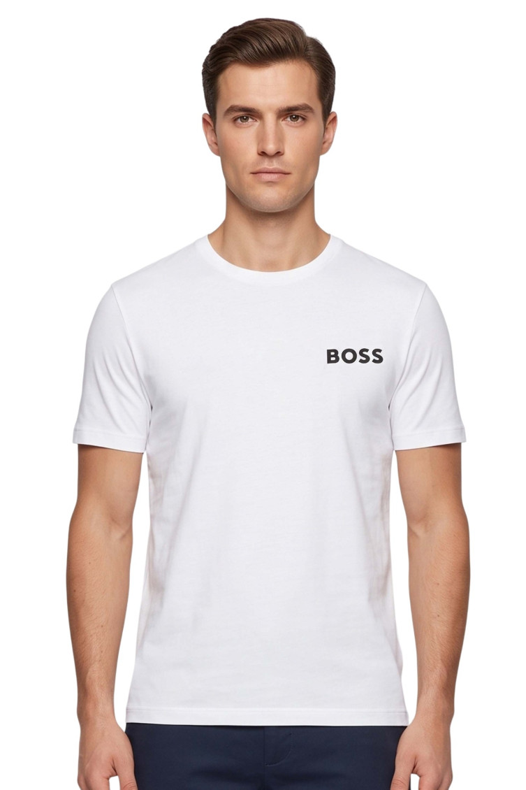 Boss - crew neck technical fabric casual t shirt