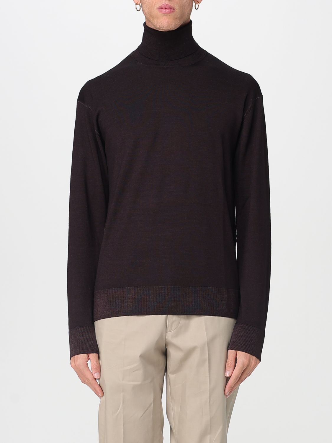 Polo Shirt Men color Brown
