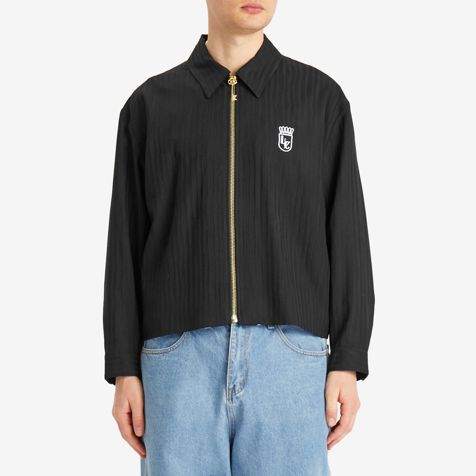 Late Checkout Men's Suitcase Zipper Jacket in Black