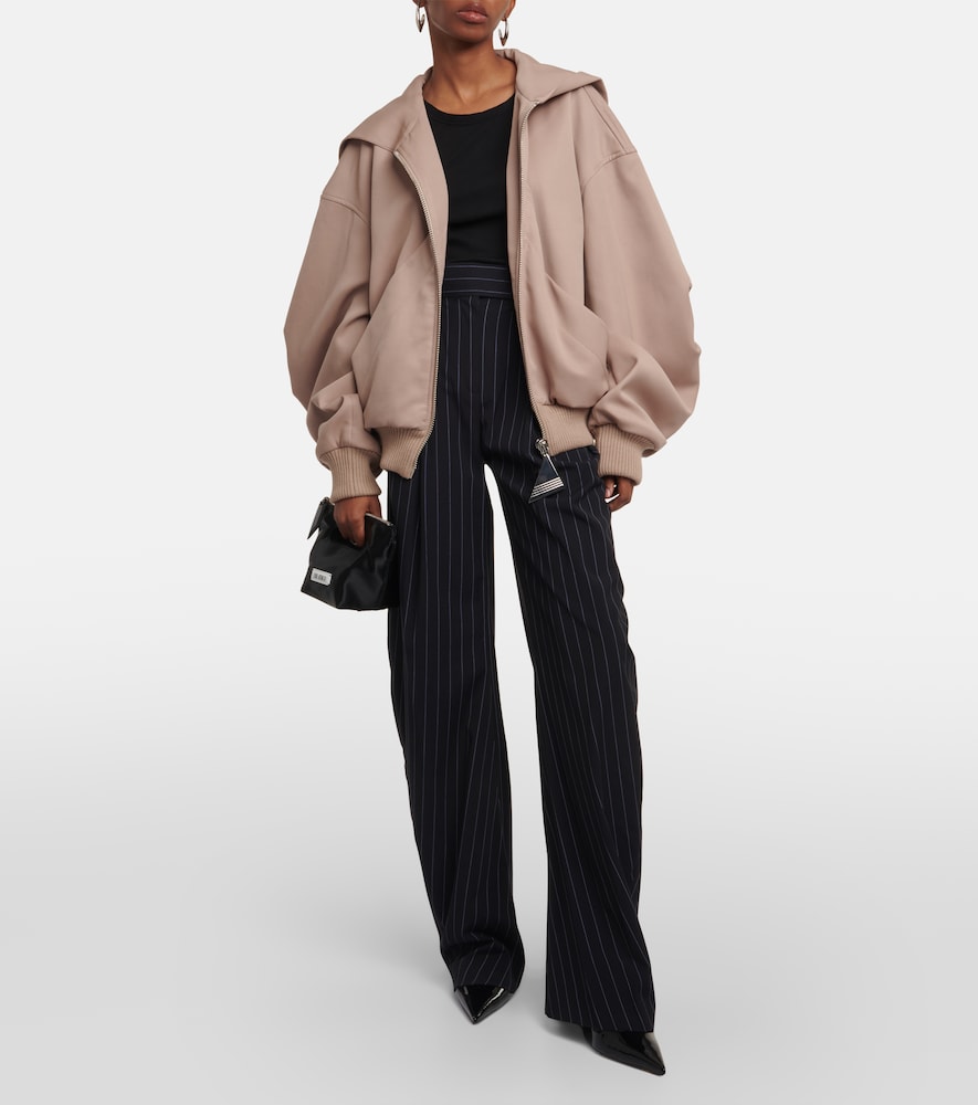 Bomber wool gabardine jacket