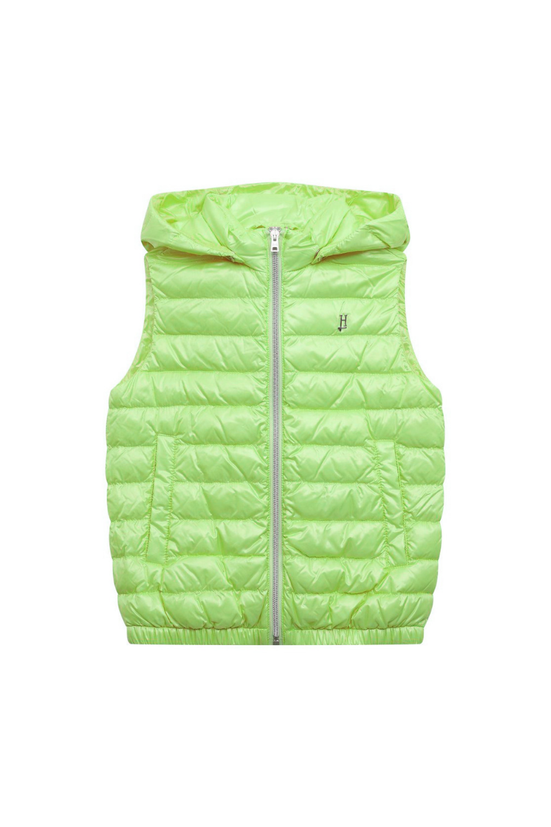 Quilted Puffer Vest — Yellow