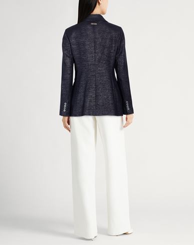 Woman Blazer Navy Size 10 Virgin Wool, Viscose, Polyamide, Elastane