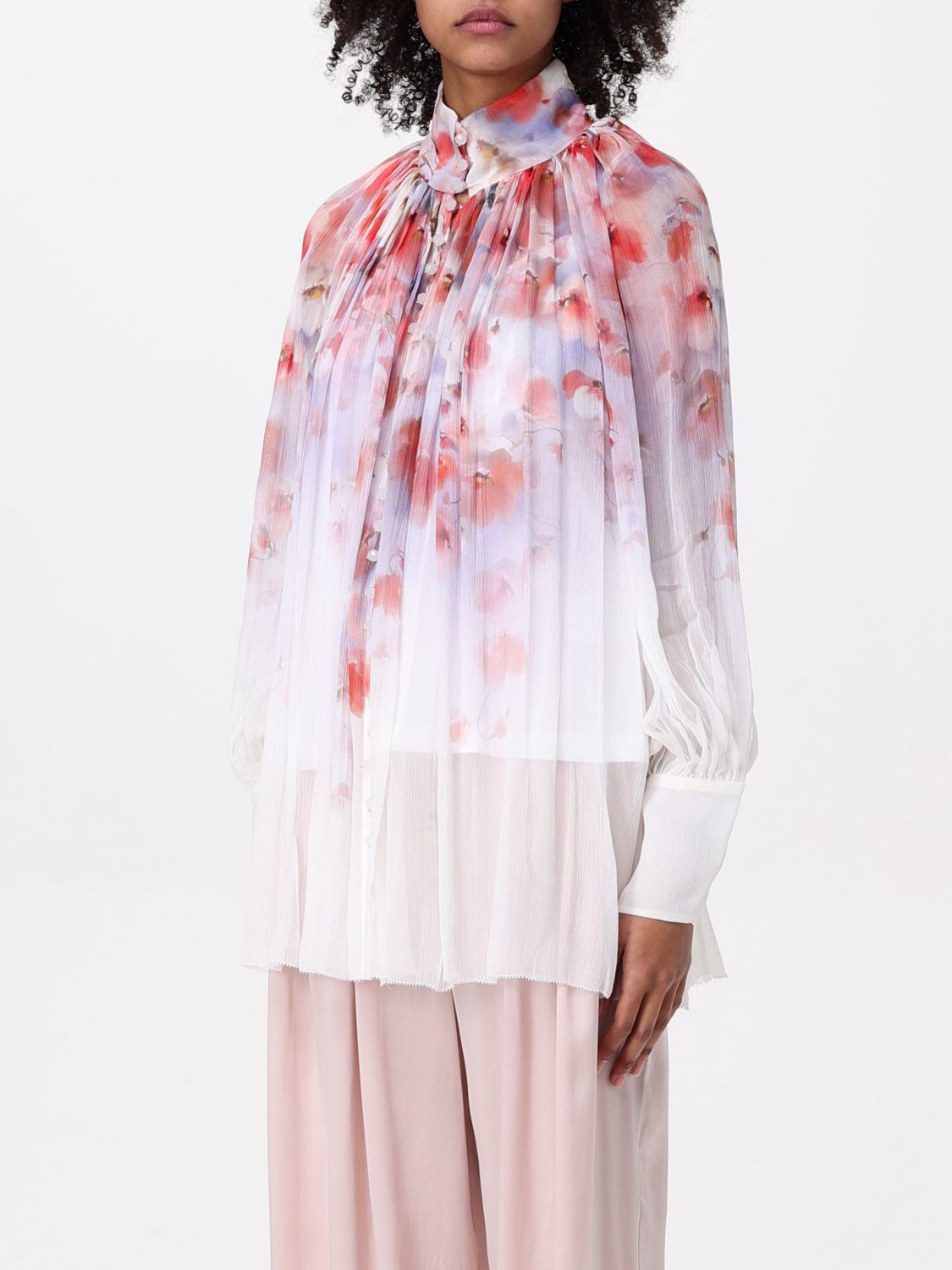 Crush smock blouse - Purple