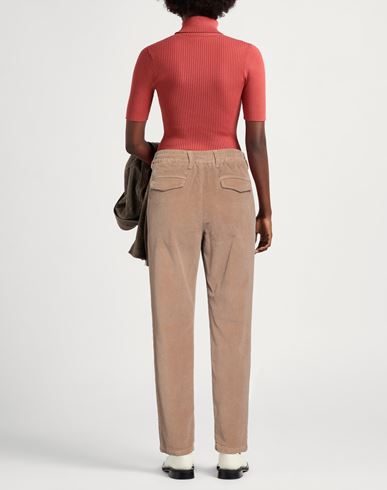 Woman Pants Camel Size 2 Cotton, Elastane