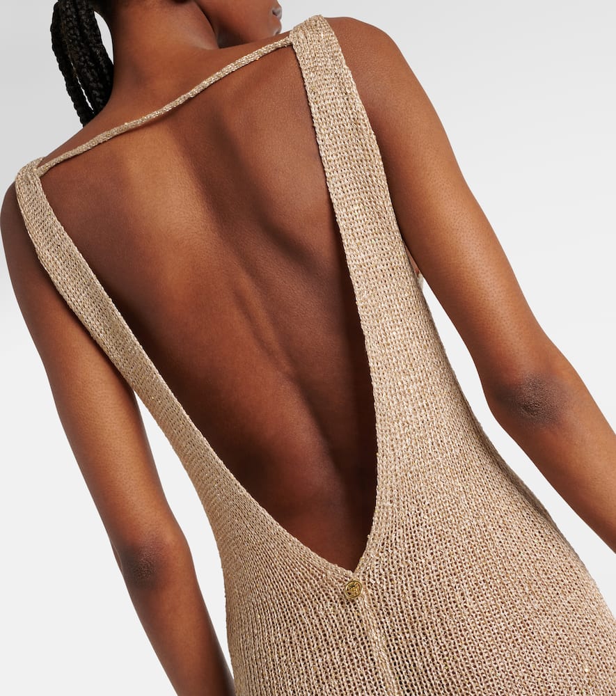 Bananhot Sunny lamé maxi dress