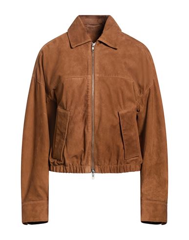 Woman Jacket Tan Size 8 Leather