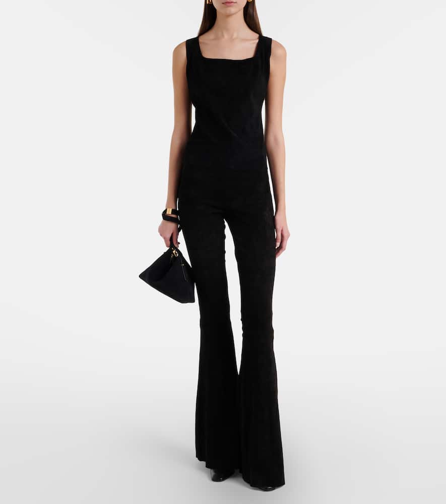 Cherilyn suede flared pants