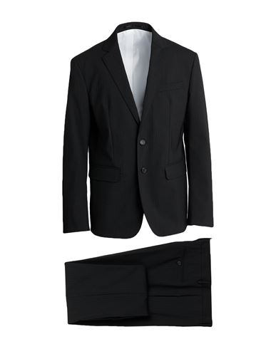 Man Suit Black Size 34 Polyester, Virgin Wool, Elastane