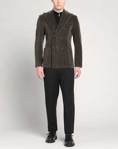 Man Blazer Grey Size 38 Cotton, Rayon, Elastane
