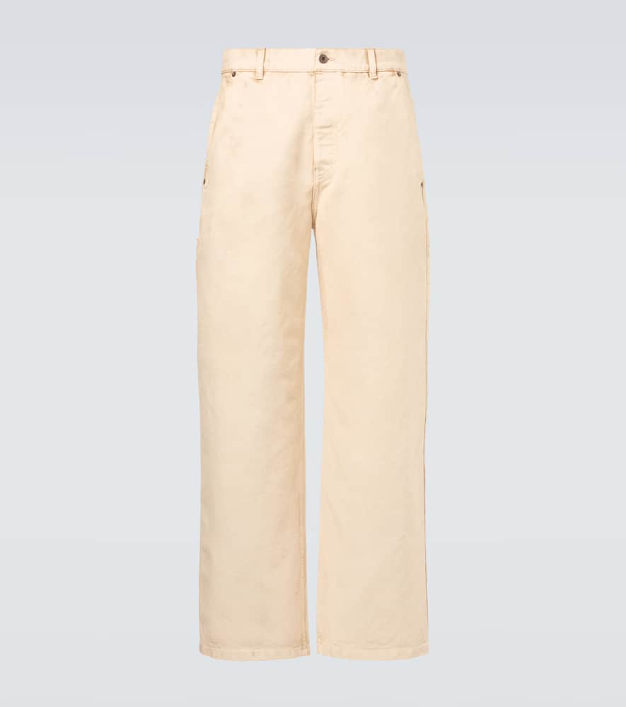 Cotton straight pants
