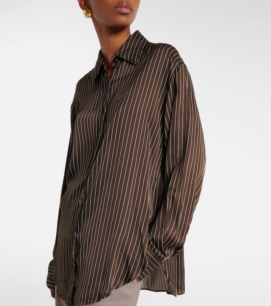 Peri pinstripe satin shirt