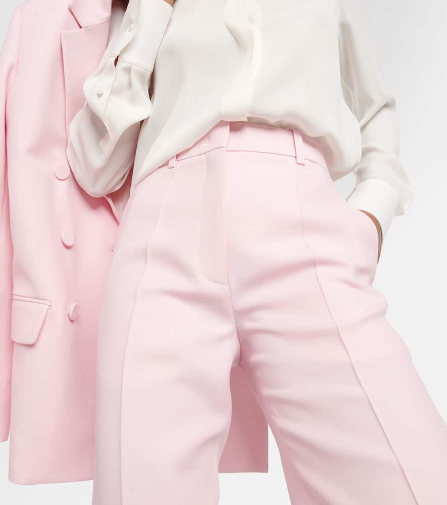 Wool and silk wide-leg pants