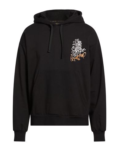 Man Sweatshirt Black Size L Cotton