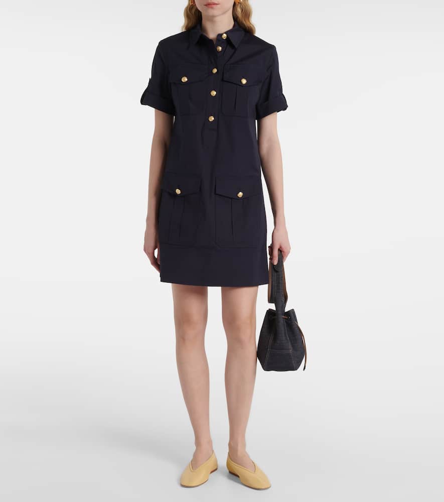 Lucca embellished linen shirt dress
