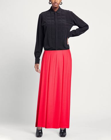 Co. go Woman Pants Red Size 6 Virgin Wool, Elastane