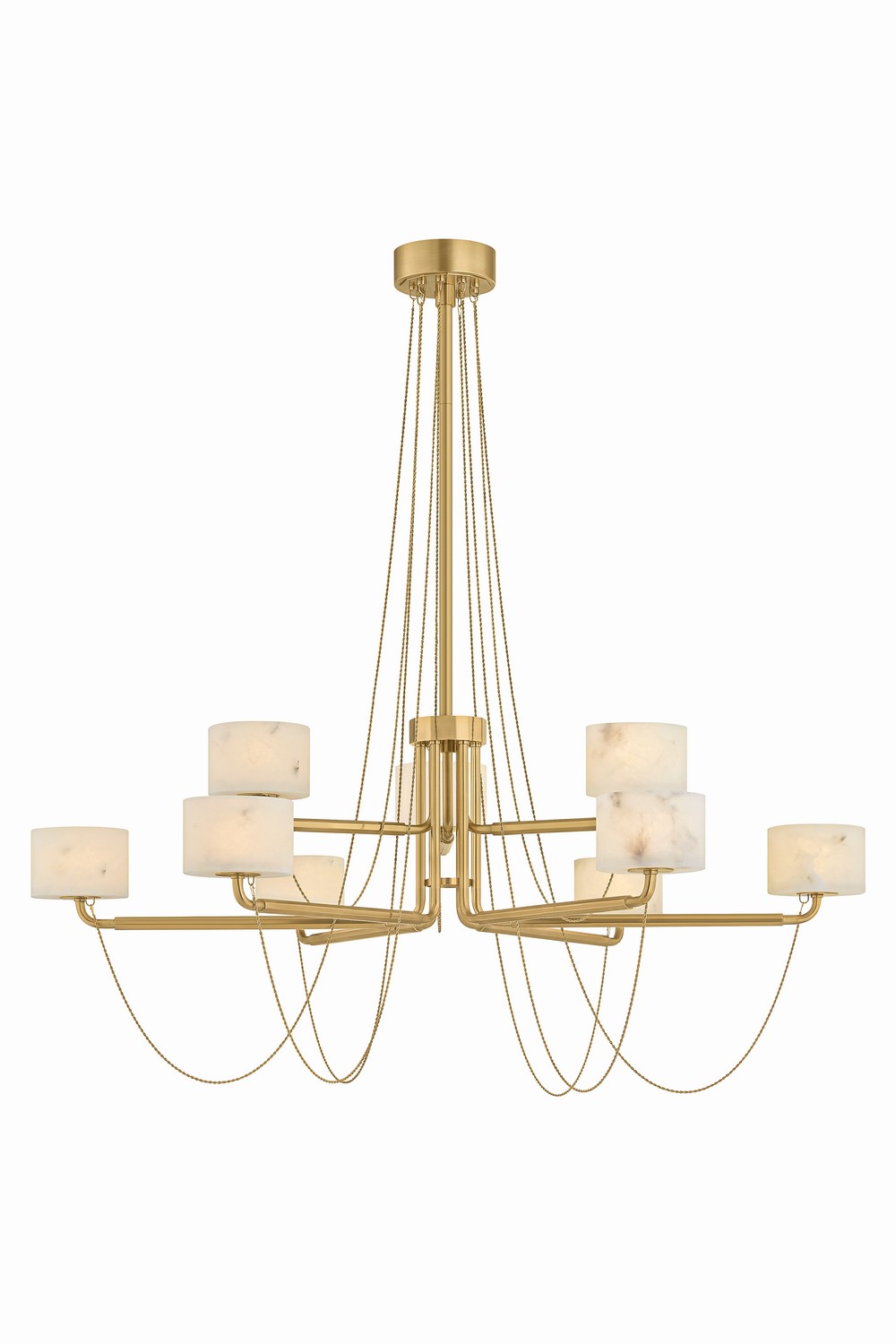 Vintage Brass LED Chandelier from the Bunda Collection