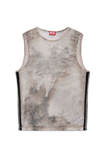 Diesel T-Bisket Printed Mesh Tank Top