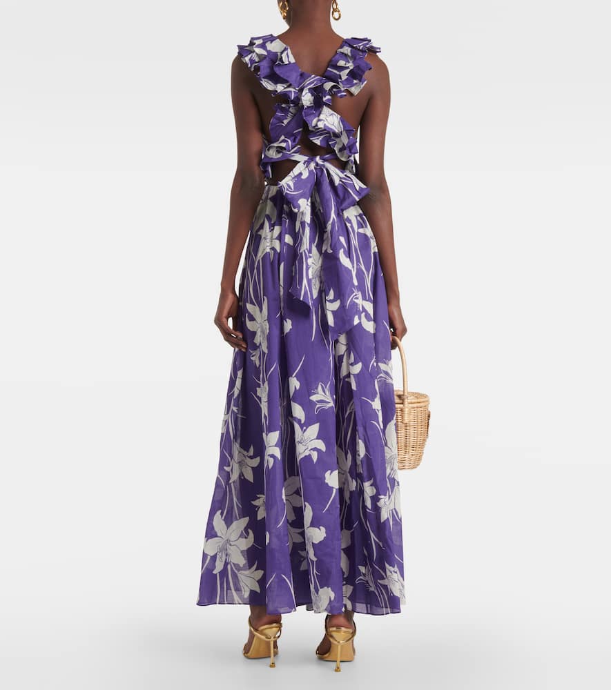 Acadian floral cotton maxi dress