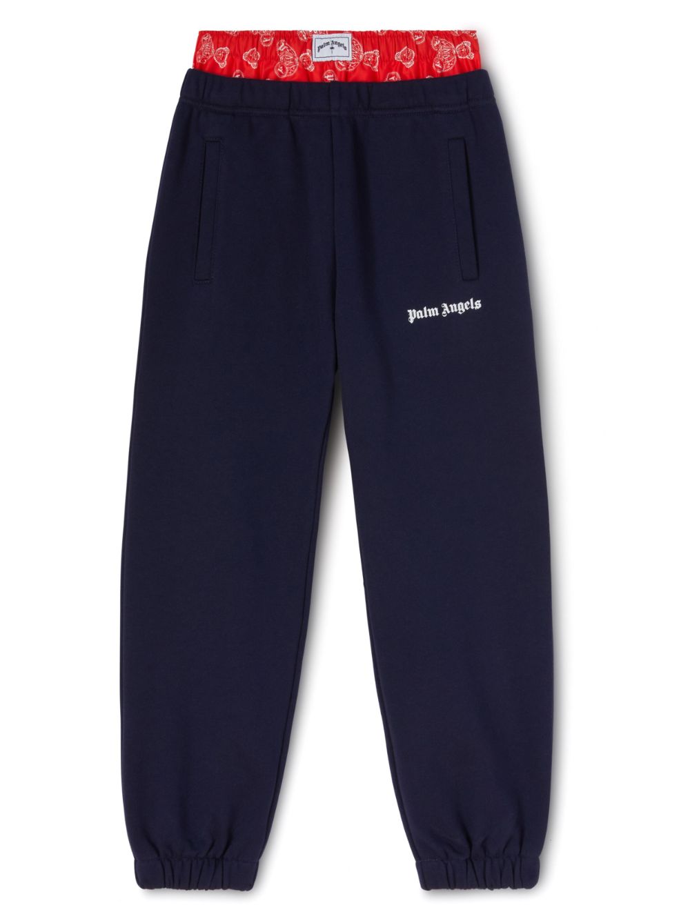 Bears elasticated-waist track pants - Blue