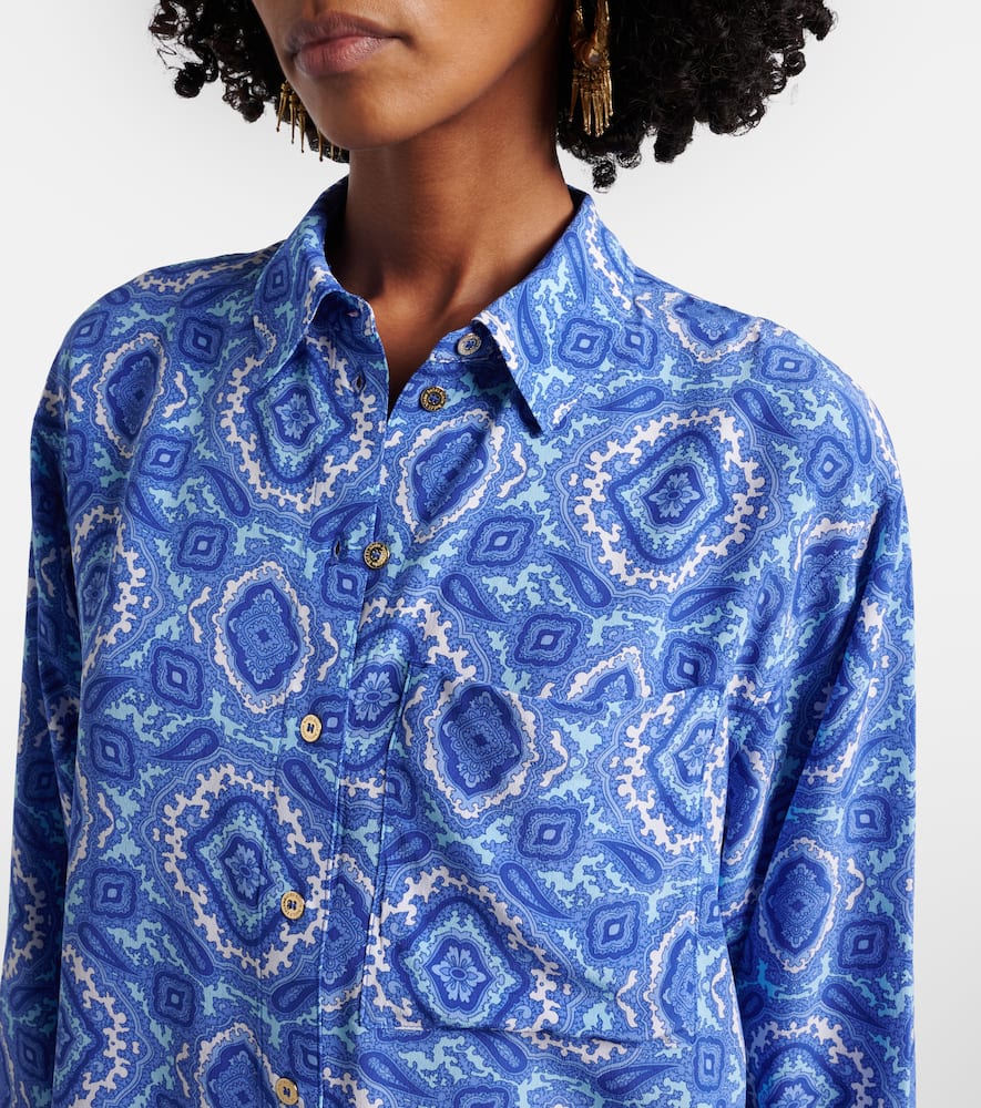 Mykonos printed silk shirt