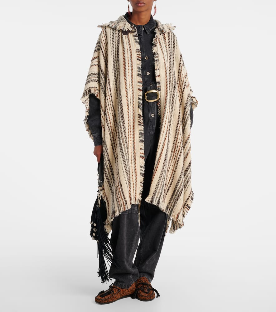 Iseline striped poncho