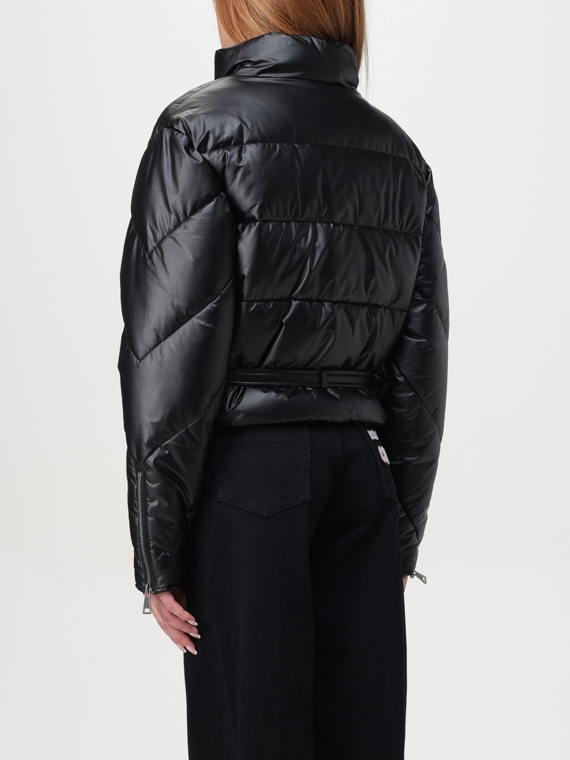 Baroque buckle puffer jacket - Black