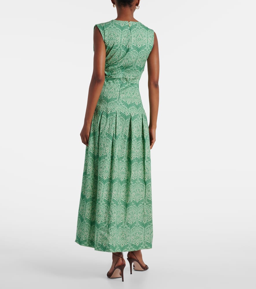 Otoño printed cotton-blend maxi dress