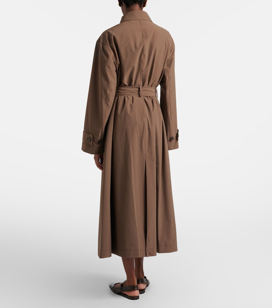 Róhe Checked belted coat