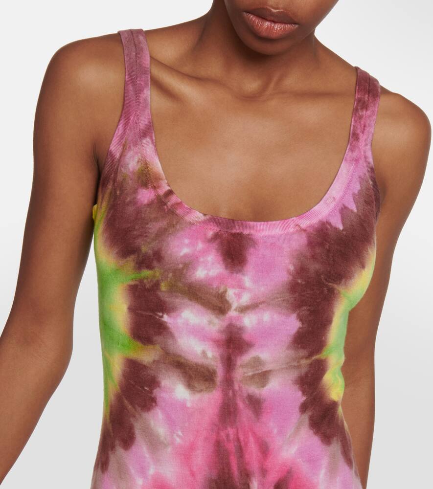 Gabriela Hearst Tie-dye cashmere and silk midi dress
