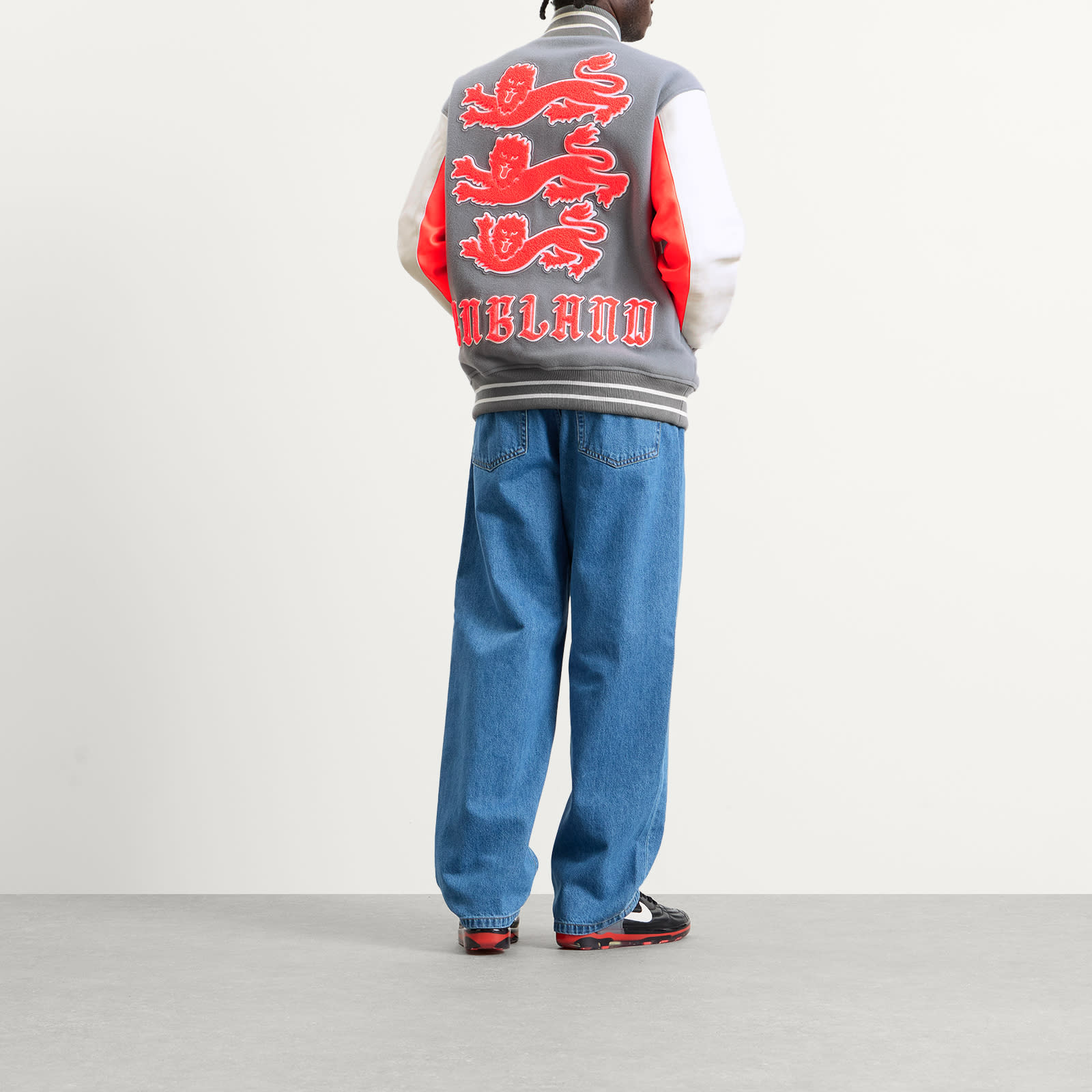 Men's x Palace England Varsity Jacket Grey