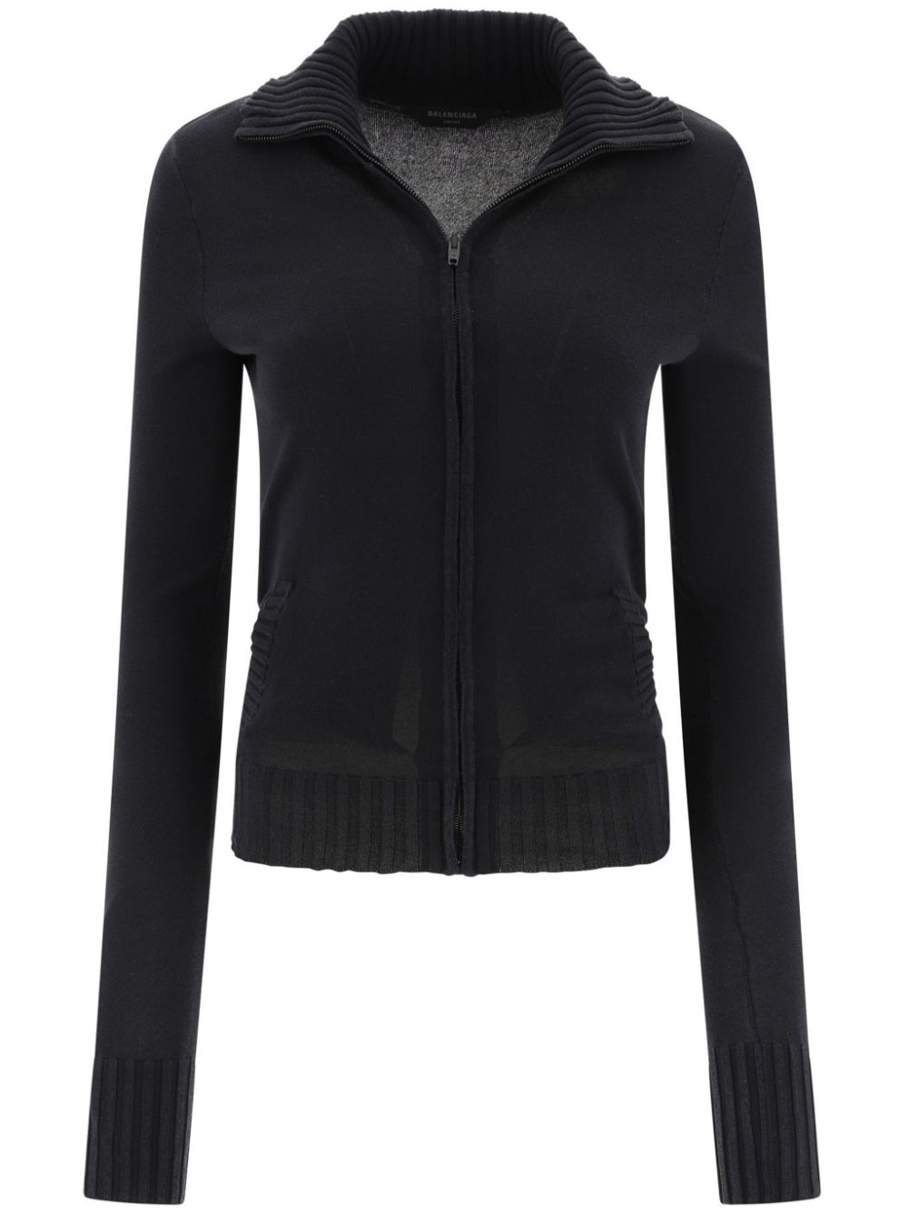 Knot-detailing cotton-blend cardigan - Black