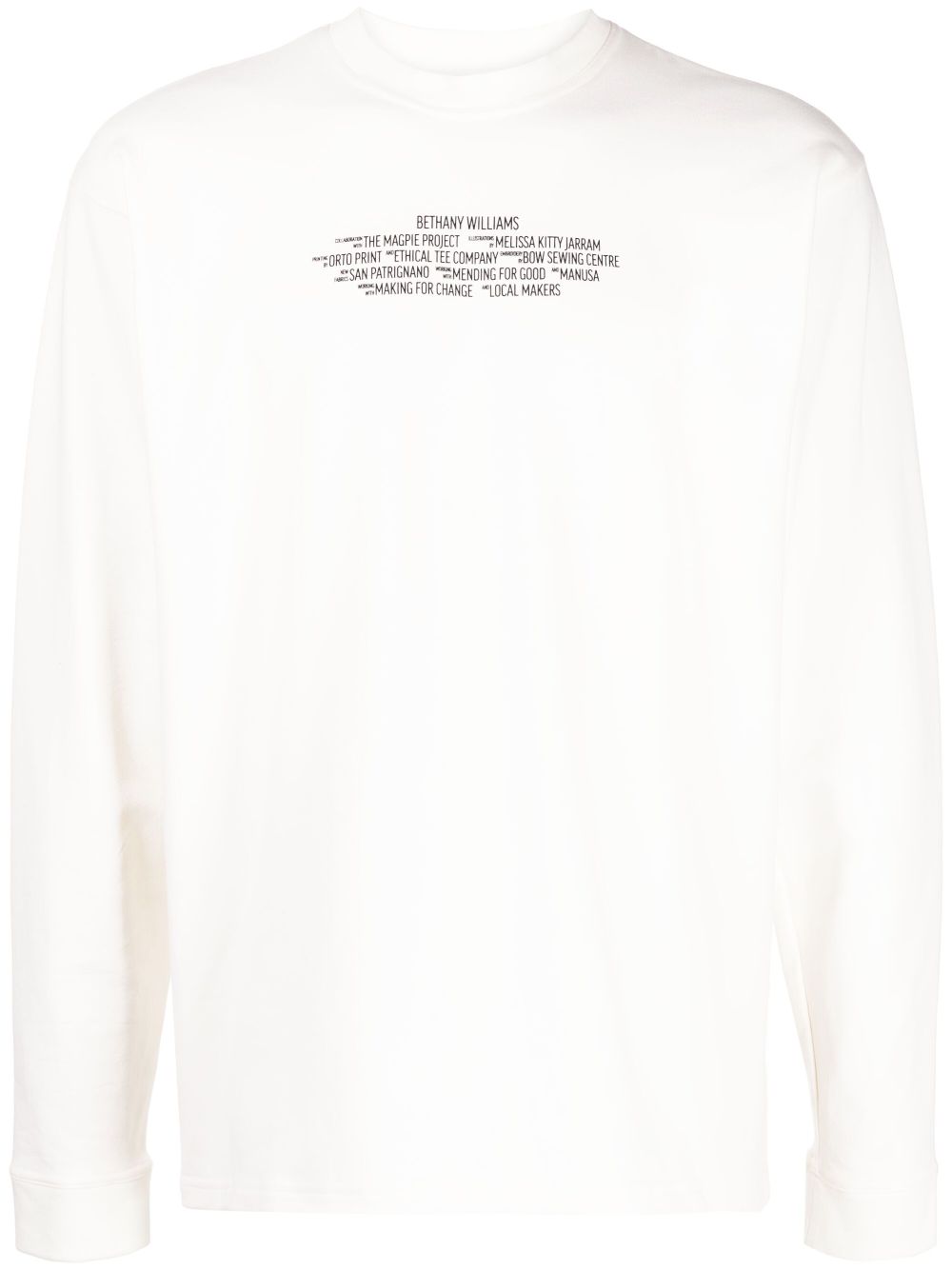 Logo-print long-sleeved T-shirt - Blue