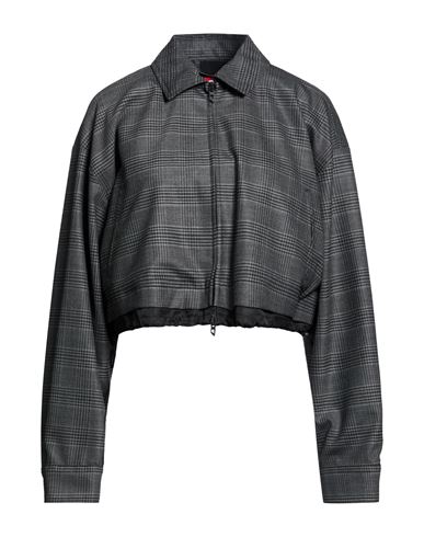 Woman Jacket Grey Size 4 Polyester, Virgin Wool, Elastane