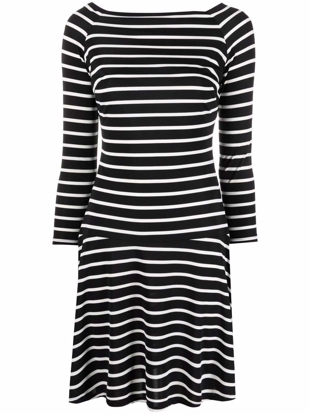 Stripe-print mini dress - Black