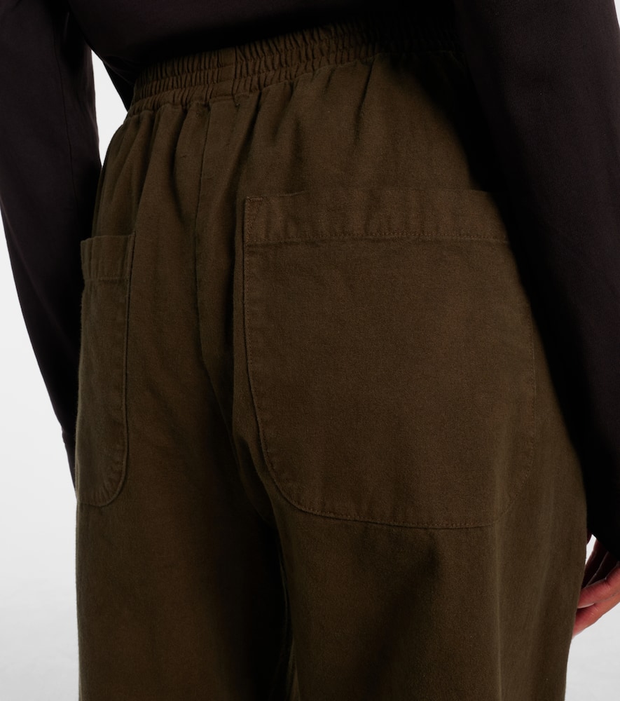 Chloe high-rise cotton canvas barrel-leg pants