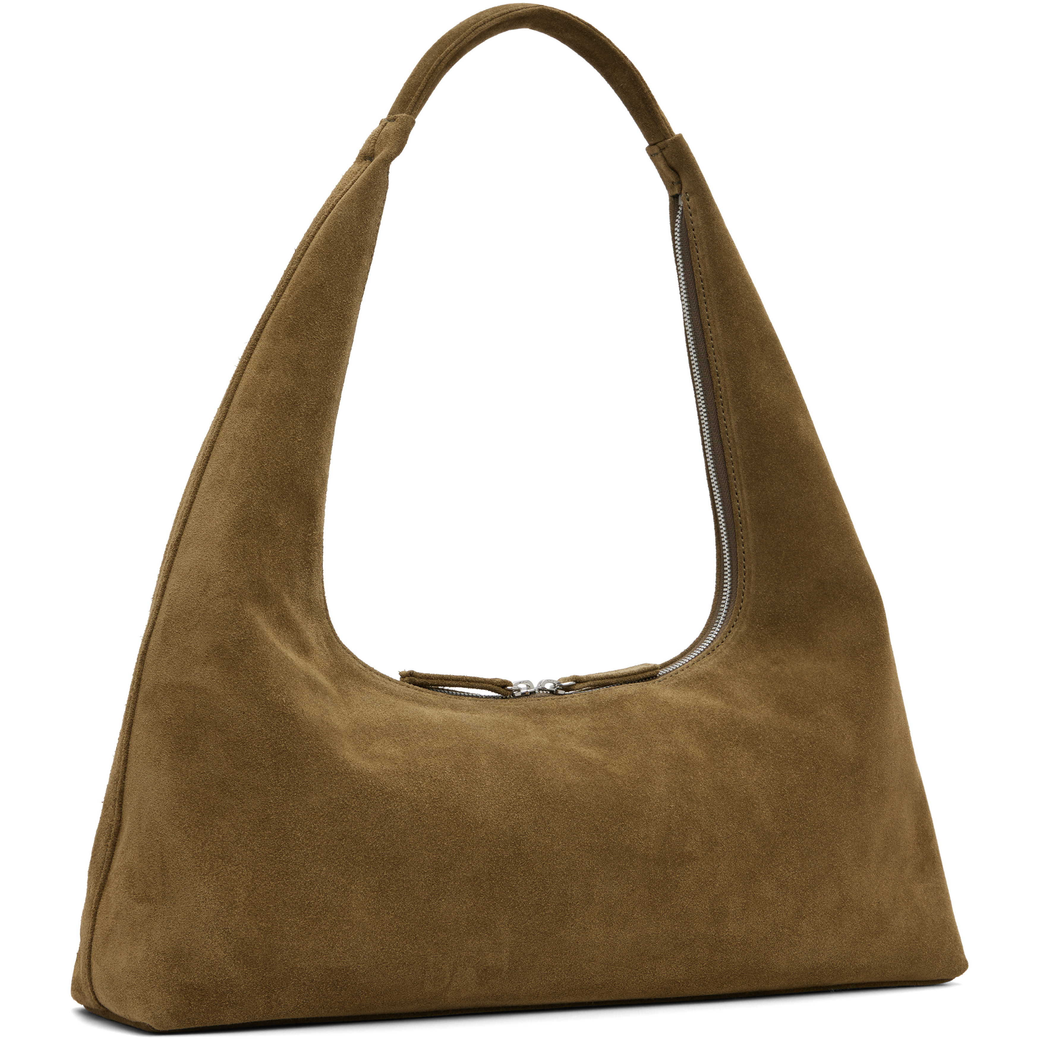 Khaki Suede Large Bag