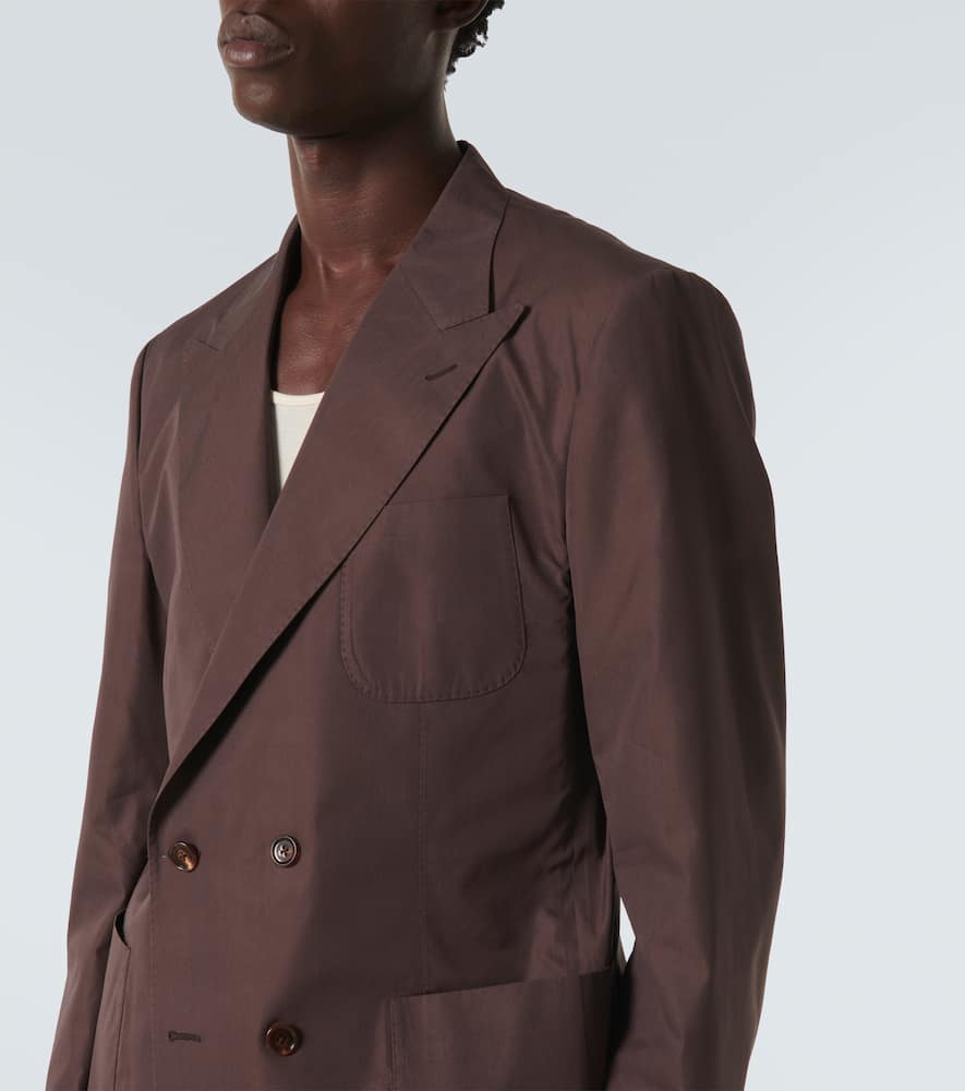 Cotton and silk blazer
