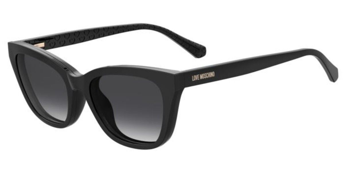 Moschino Love MOL071/CS with Clip-On 807/9O Women's Eyeglasses Black 53 - Blue Light Block Available