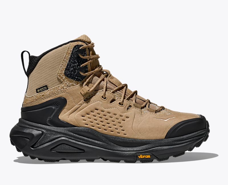 HOKA Elite Terrain System Kaha 3 GTX Shoes in Khaki/Black
