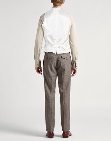 Trussardi Man Tailored Vest Burgundy Size 38 Silk