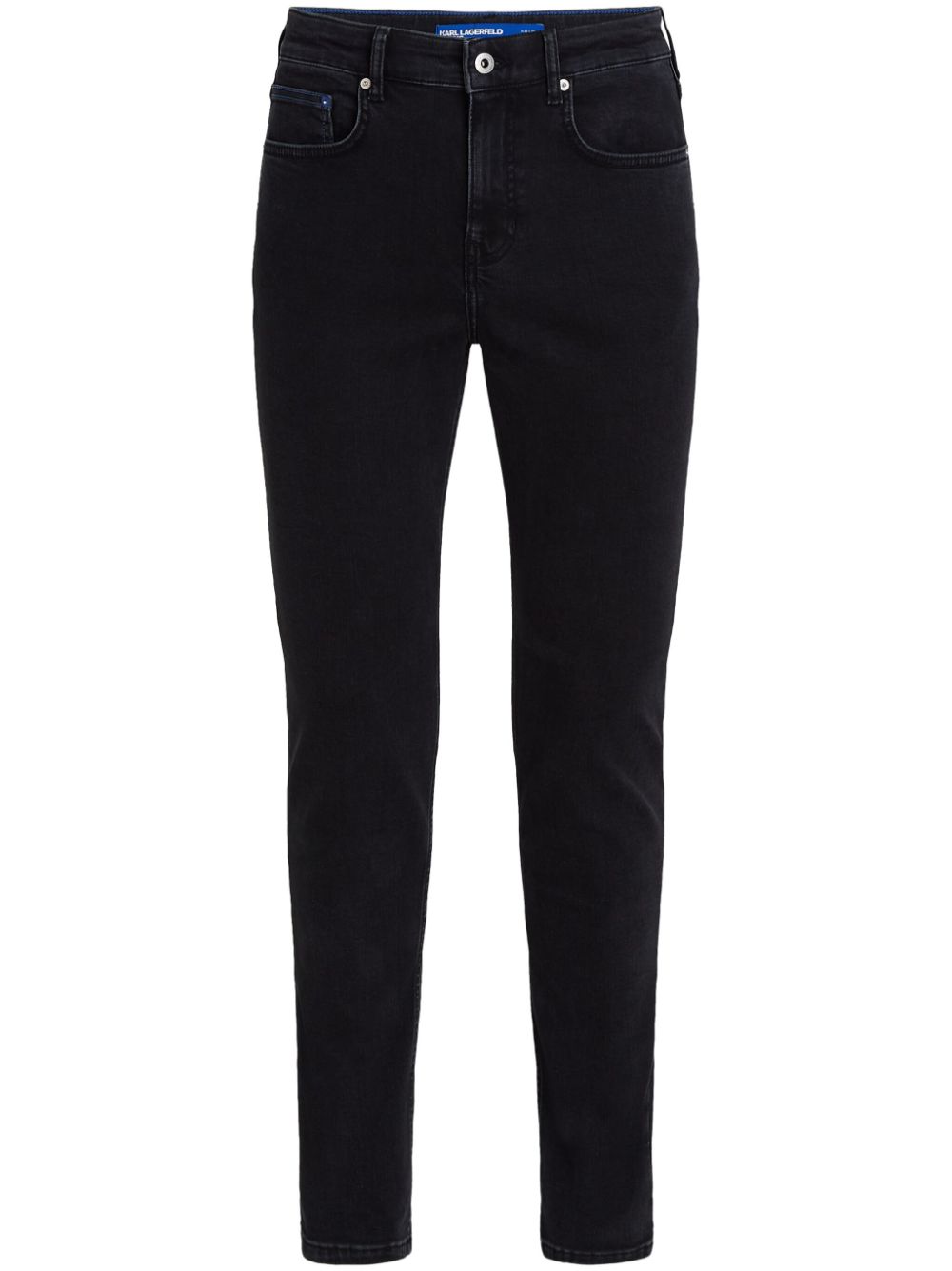 Logo-appliqué skinny jeans - Black