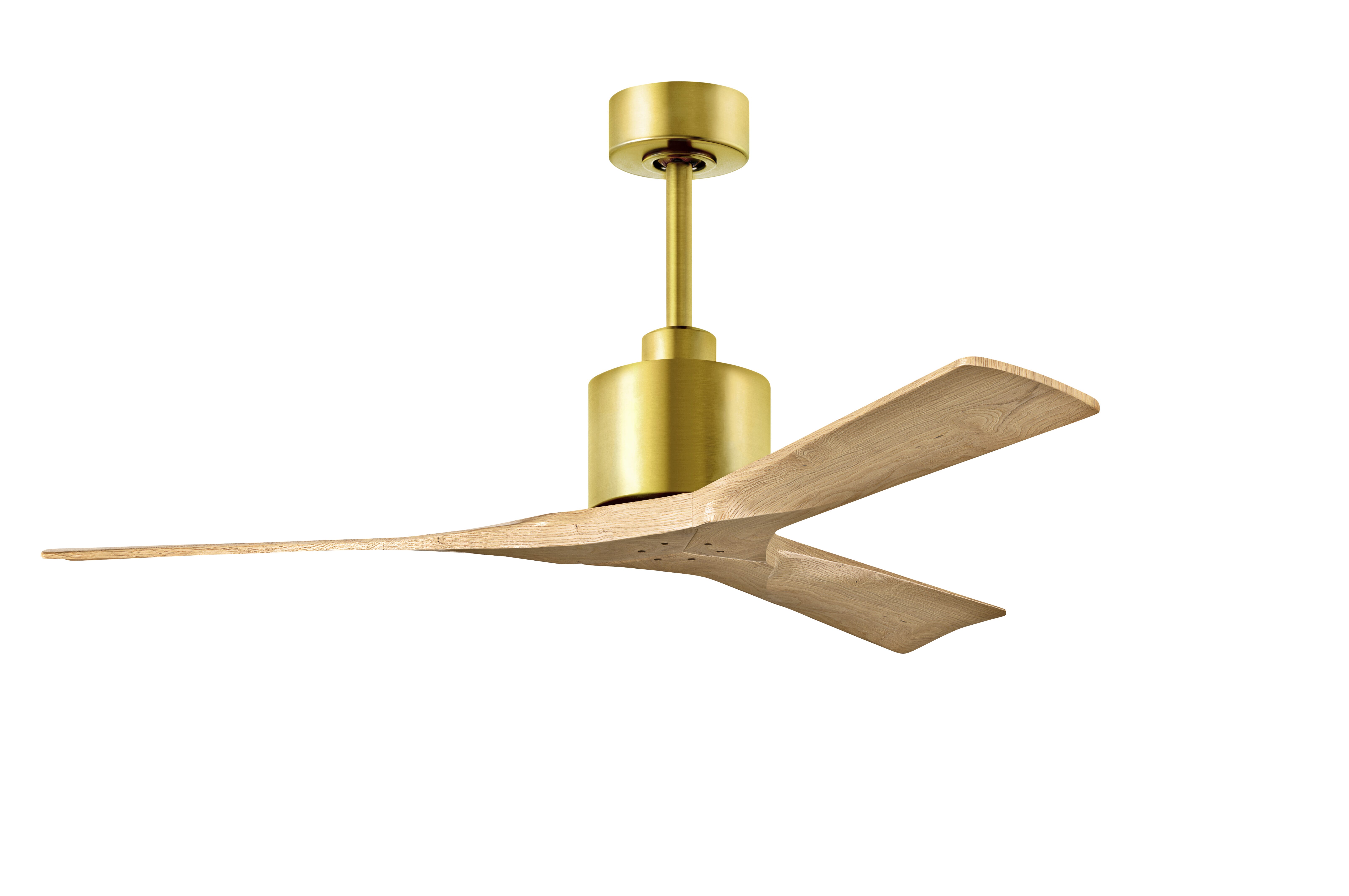 Nan 6-Speed Ceiling Fan in Brushed Brass with Light Maple Tone blade